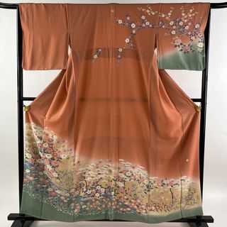 訪問着 身丈159.5cm 裄丈66.5cm 正絹 美品 秀品 【中古】(着物)