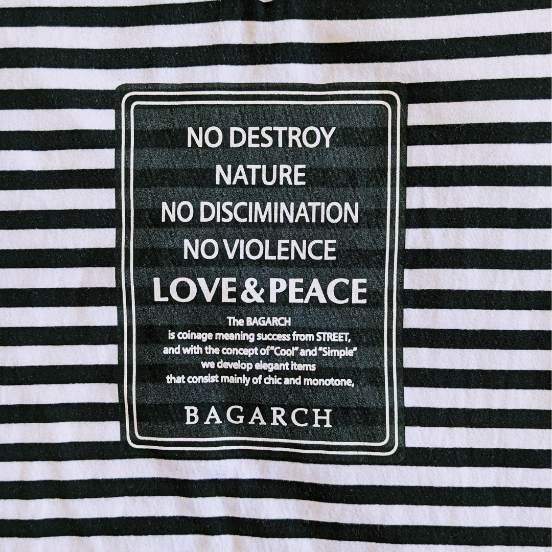 ⑦BAGARCH ボーダーT-shirt XLサイズ メンズのトップス(Tシャツ/カットソー(半袖/袖なし))の商品写真