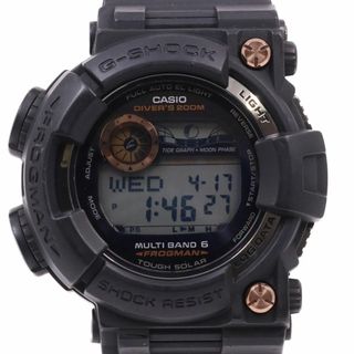 ジーショック(G-SHOCK)のカシオ G-SHOCK フロッグマン ソーラー電波 メンズ 腕時計 ブラック×ローズゴールド 純正樹脂バンド GWF-1000B-1JR(腕時計(デジタル))