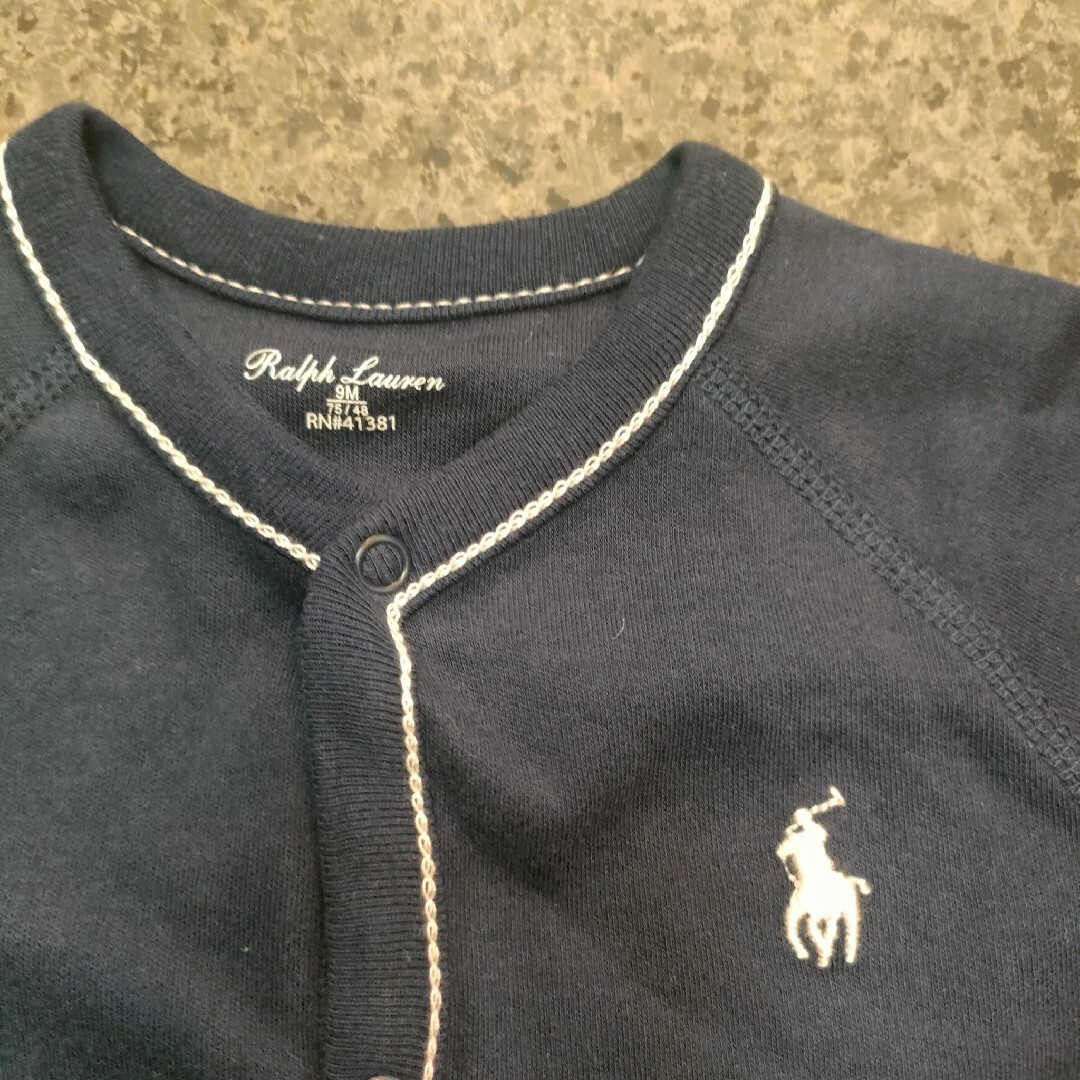 POLO（RALPH LAUREN）(ポロ)のPOLO ロンパース  新生児 ベビー キッズ 9m トップス 冬 キッズ/ベビー/マタニティのベビー服(~85cm)(ロンパース)の商品写真