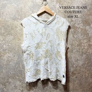 VERSACE - VERSACE JEANS COUTURE ノースリーブ カットソー パーカー