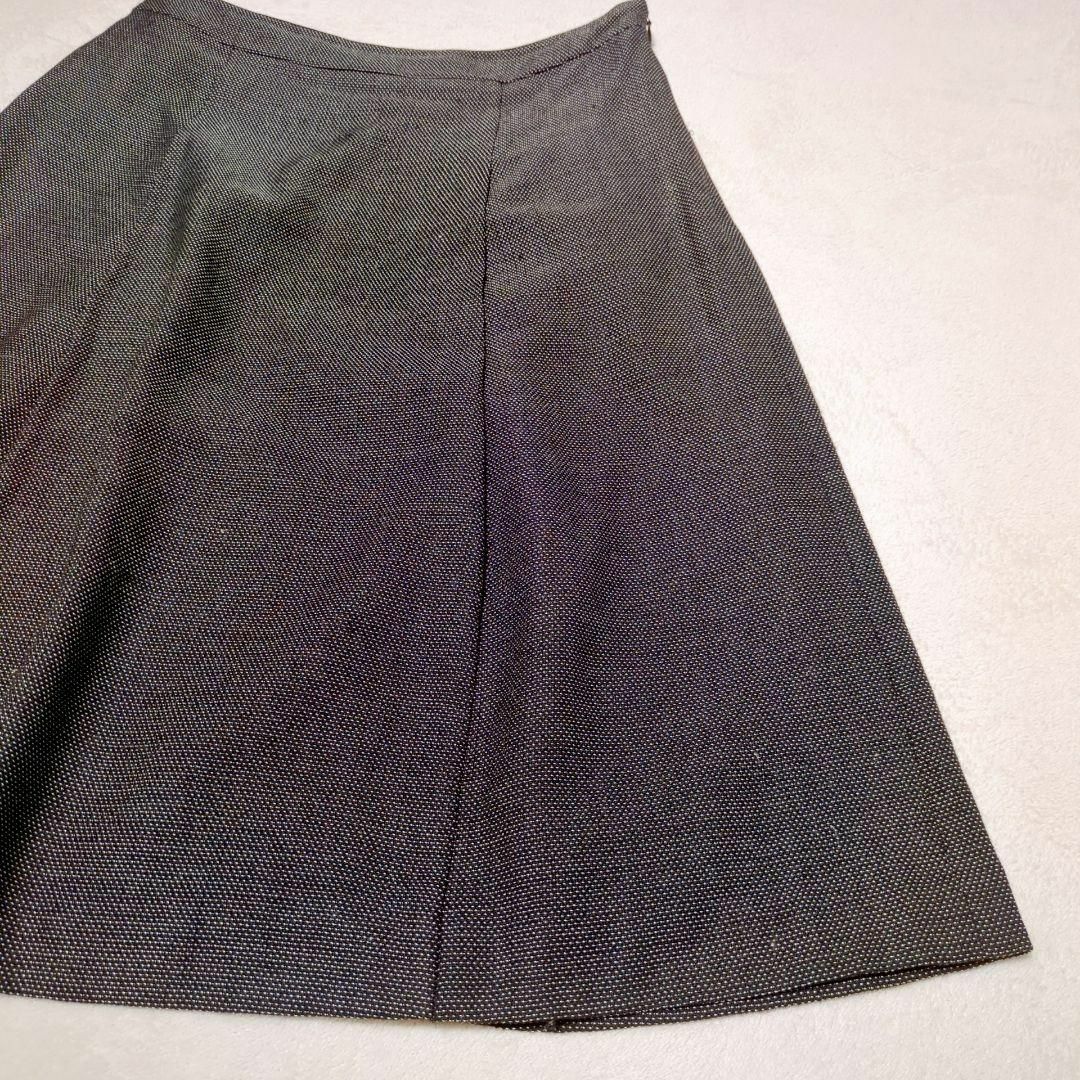 【ヴィンテージ】(38) 台形スカート ミディ丈 シンプル シルク ウール レディースのスカート(ひざ丈スカート)の商品写真