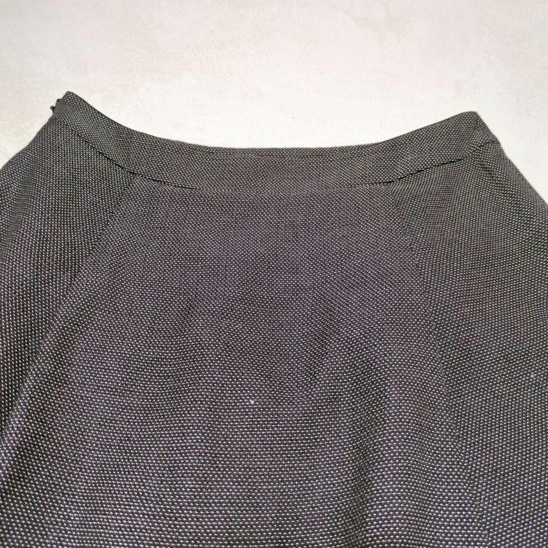 【ヴィンテージ】(38) 台形スカート ミディ丈 シンプル シルク ウール レディースのスカート(ひざ丈スカート)の商品写真