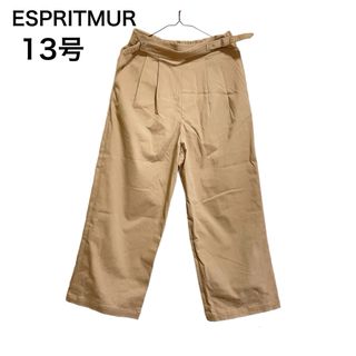 【ESPRITMUR】ワイドパンツ 13号　Lサイズ　ベージュ(カジュアルパンツ)