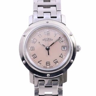 エルメス(Hermes)のエルメス クリッパー クォーツ レディース 腕時計 ピンクシェル文字盤 純正SSベルト・新型バックル CL4.210(腕時計)