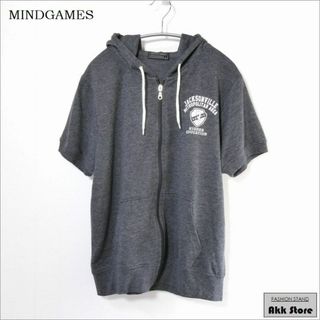 MINDGAME メンズ トップス 半袖 ジップアップ パーカー L(パーカー)