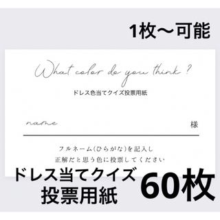 投票用紙60枚(その他)