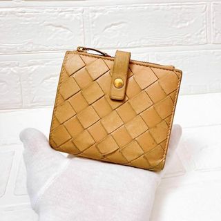 Bottega Veneta - ボッテガ BOTTEGA レザー イントレ 折り財布 ベージュ 1013