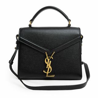 サンローラン(Saint Laurent)のイヴ サンローラン カサンドラ 斜め掛け 2WAY ショルダー ハンドバッグ カーフスキン レザー ブラック 黒 ゴールド金具 623930 YVES SAINT LAURENT（未使用保管品）(ハンドバッグ)