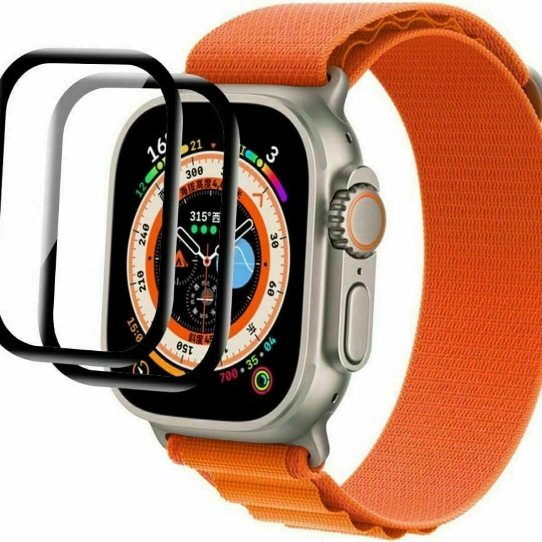 Apple Watch Ultra 49mm ガラスフィルム　2枚　傷防止　保護 メンズの時計(その他)の商品写真