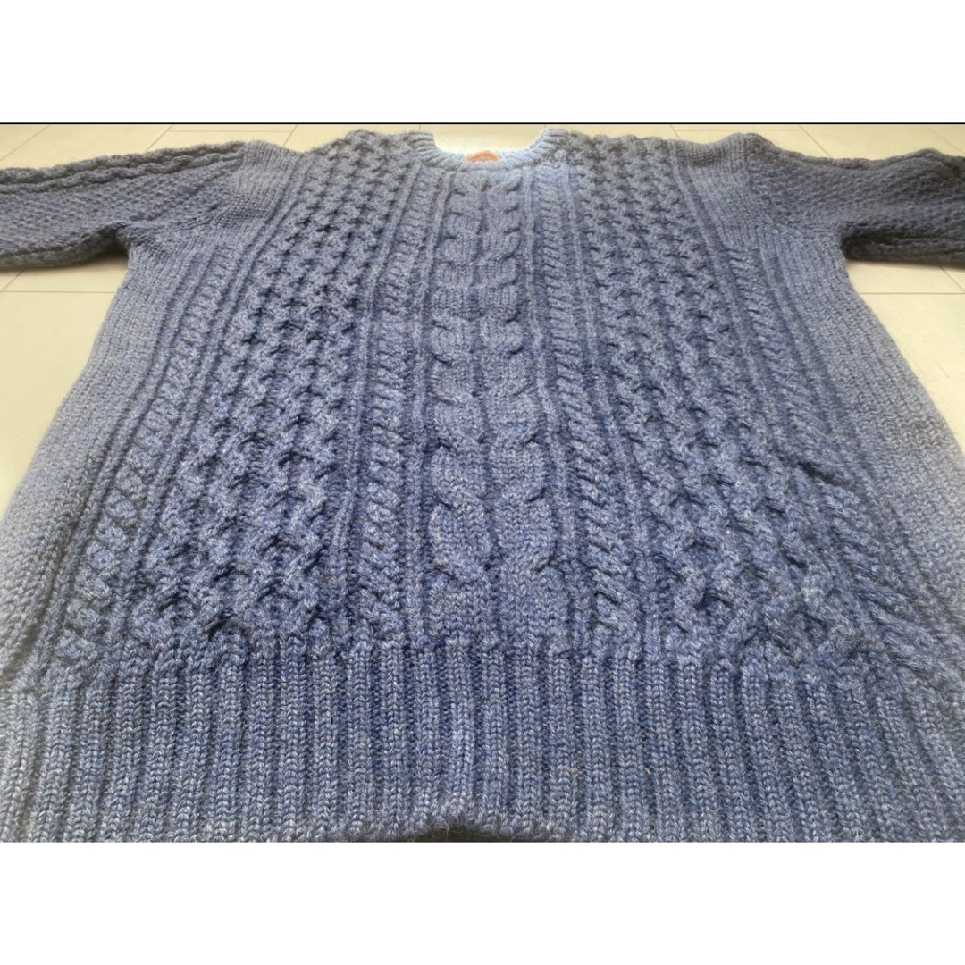 VINTAGE(ヴィンテージ)の美品 90s fisherman knit 肉厚 フィッシャーマン ニット XL メンズのトップス(ニット/セーター)の商品写真