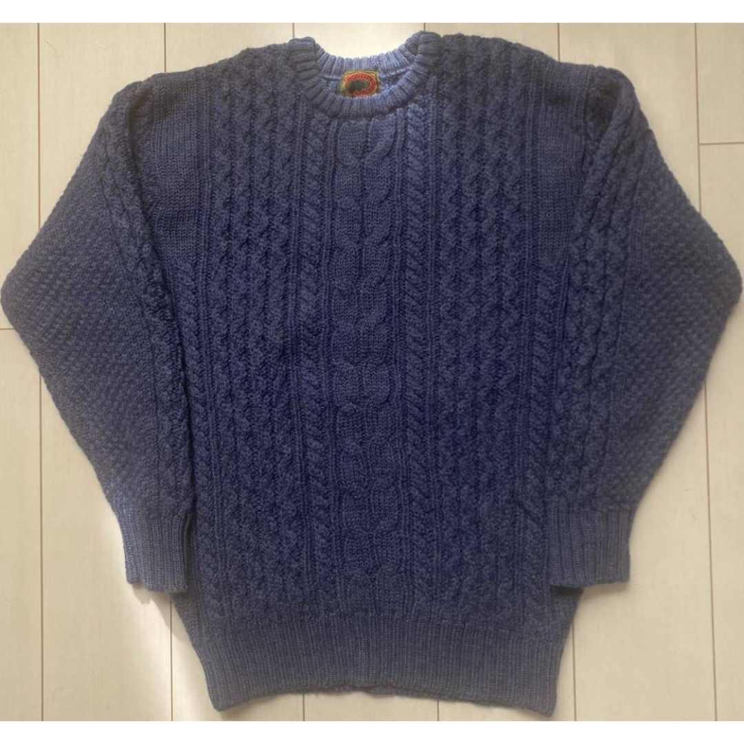 VINTAGE(ヴィンテージ)の美品 90s fisherman knit 肉厚 フィッシャーマン ニット XL メンズのトップス(ニット/セーター)の商品写真