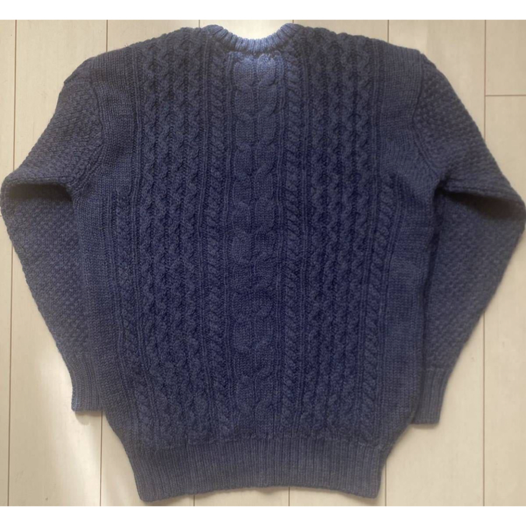 VINTAGE(ヴィンテージ)の美品 90s fisherman knit 肉厚 フィッシャーマン ニット XL メンズのトップス(ニット/セーター)の商品写真