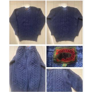 ヴィンテージ(VINTAGE)の美品 90s fisherman knit 肉厚 フィッシャーマン ニット XL(ニット/セーター)