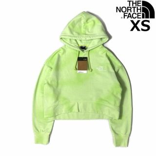 THE NORTH FACE - ノースフェイス W パーカー US ショート丈(XS)緑 タイダイ柄181130