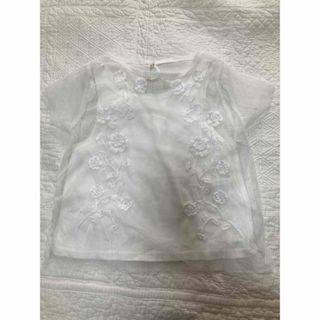 H&M - 美品　H&M  チュール　刺繍　Tシャツ　2y 92㎝