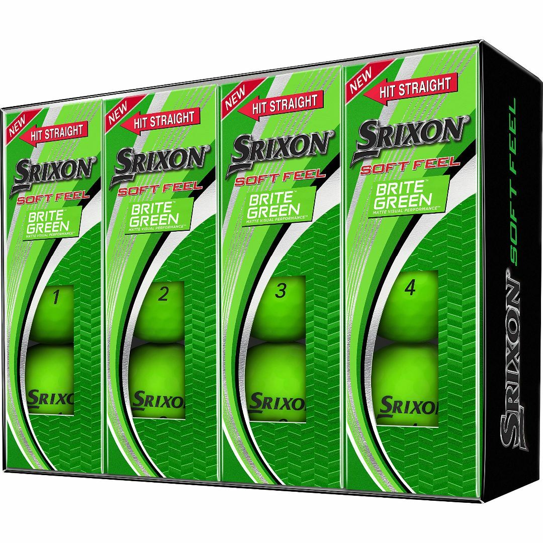 色:グリーンSrixon ソフトフィール ブライトゴルフボール スポーツ/アウトドアのゴルフ(その他)の商品写真