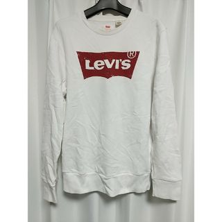 Levi's ビッグロゴ プリント スウェット Ｓ 白 トレーナー リーバイス