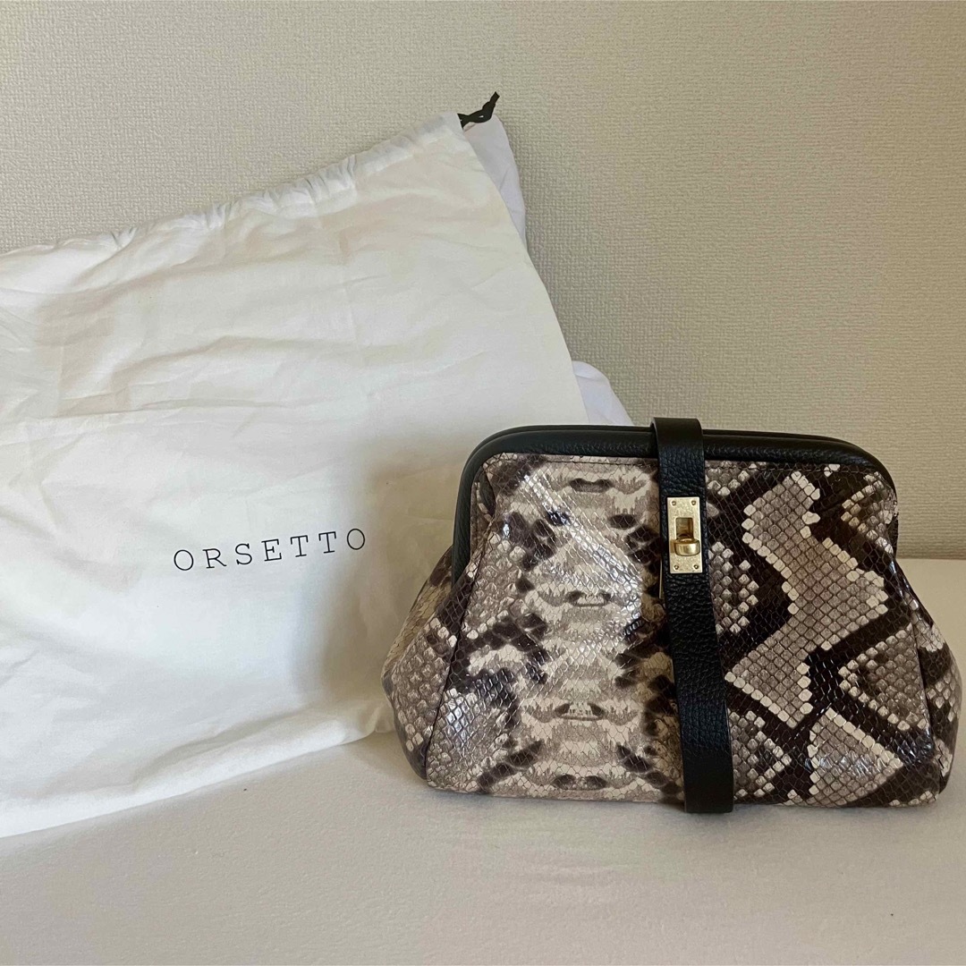 ORSETTO(オルセット)のオルセット　2wayクラッチバッグ　パイソン柄 レディースのバッグ(クラッチバッグ)の商品写真