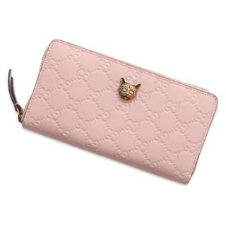 グッチ(Gucci)のグッチ 長財布 グッチシマ キャットモチーフ 548058 GUCCI 財布 ネコ ラウンドジップ(財布)