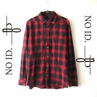 ノーアイディー(NO ID.)の美品　NO ID.／ノーアイディー★　ギャザー加工　チェック柄シャツ(シャツ)