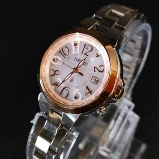 美品【稼働品】SEIKO　セイコールキア　1B25　ピンク　ゴールド　ソーラー(腕時計)