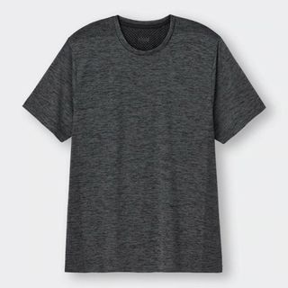 サイドシームレスクルーネックT(半袖)GA GU M ダークグレー送料無料(Tシャツ/カットソー(半袖/袖なし))