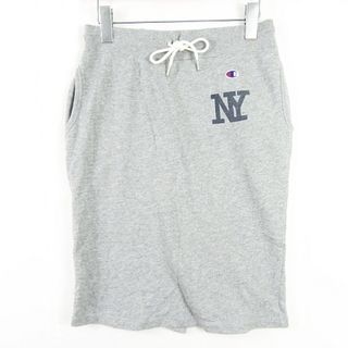 チャンピオン(Champion)のチャンピオン CHAMPION スウェット スカート 膝丈 綿 M グレー(ひざ丈スカート)