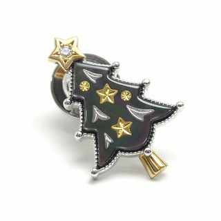 ミキモト(MIKIMOTO)のミキモト ピクウェ ブローチ K18WG・WG・D0.01ct クリスマスツリー(ブローチ/コサージュ)