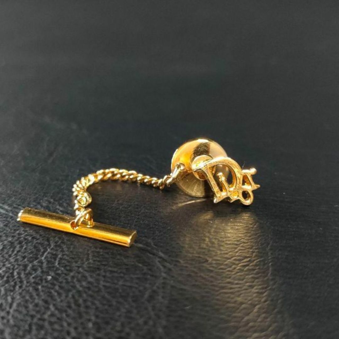 極美品】Dior ディオール ネクタイピン タイタック ゴールド 極美品】Dior ディオール ネクタイピン タイタック ゴールド