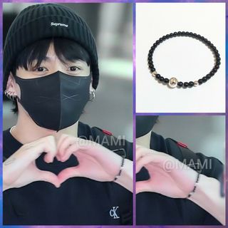 ボウダンショウネンダン(防弾少年団(BTS))の💜BTS 防弾少年団 グク オニキス ブレスレット💜ジョン・グク JK(ブレスレット/バングル)