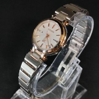 シチズン(CITIZEN)の極美品【稼働品】CITIZEN　シチズンXC　H054ホワイト　シルバーソーラー(腕時計)