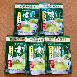 イトウエン(伊藤園)の伊藤園 おーいお茶 濃い茶 さらさらパウダーティー 抹茶入り緑茶 5袋セット(茶)