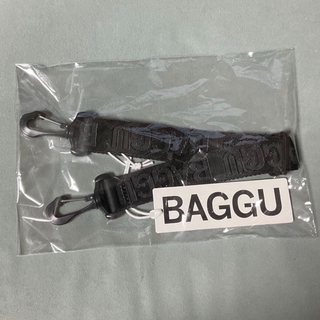 新品 BAGGU オリジナル ロゴ入り ストラップ ブラック 肩掛けヒモ