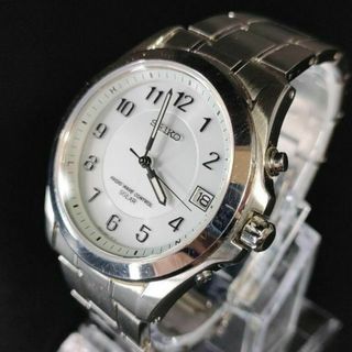 セイコー(SEIKO)の美品【稼働品】SEIKO　セイコー　7B22-0AZ0　電波ソーラー　メンズ時計(腕時計(アナログ))