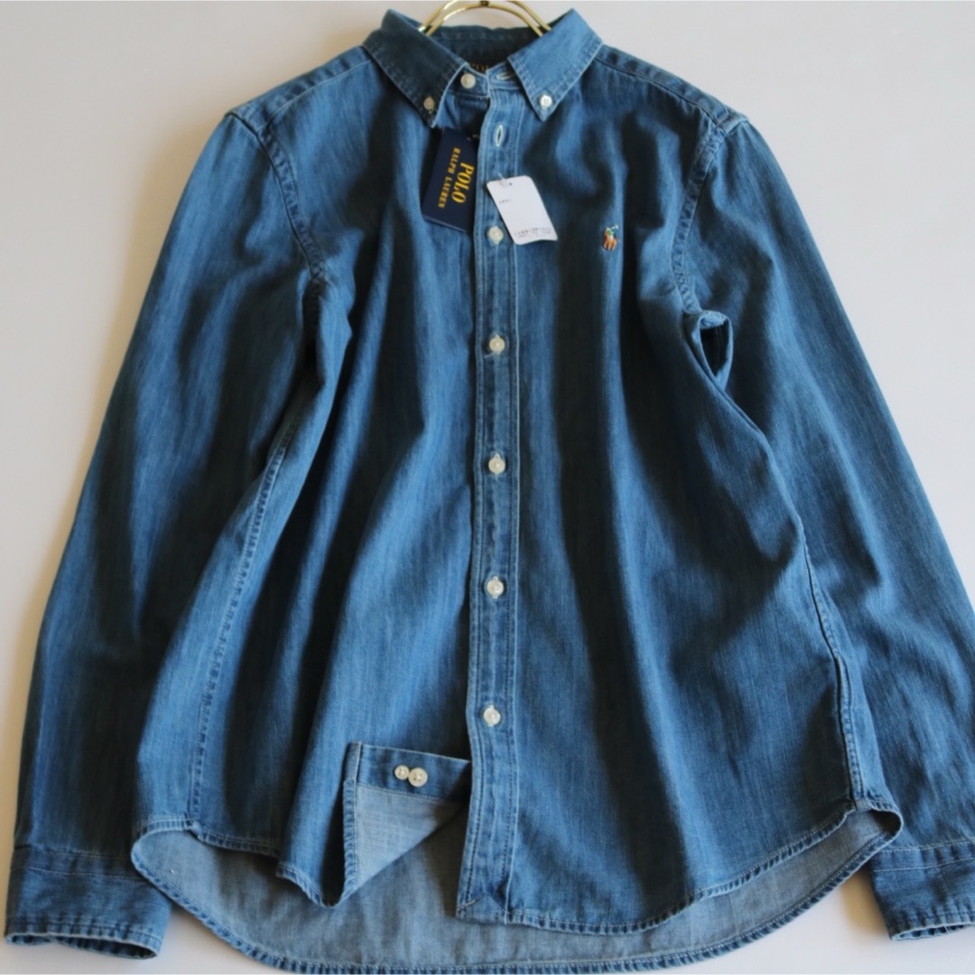 POLO RALPH LAUREN(ポロラルフローレン)の【POLO RALPH LAUREN】新品、未使用品　デニムシャツ　青　M相当★ メンズのトップス(シャツ)の商品写真