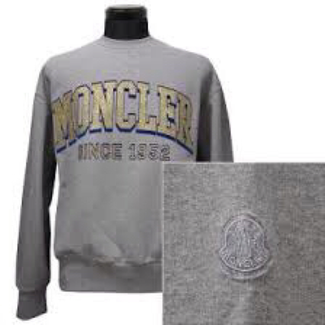 MONCLER(モンクレール)のモンクレール  23SS ゴールドラメ BIG　ロゴ スウェット トレーナー メンズのトップス(スウェット)の商品写真