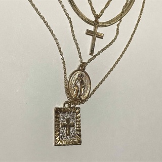 十字架　ロザリオ　コインネックレス　チェーン(ネックレス)