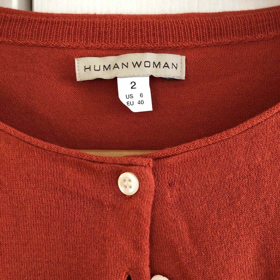 HUMAN WOMAN(ヒューマンウーマン)のヒューマンウーマン　カーディガン　M レディースのトップス(カーディガン)の商品写真