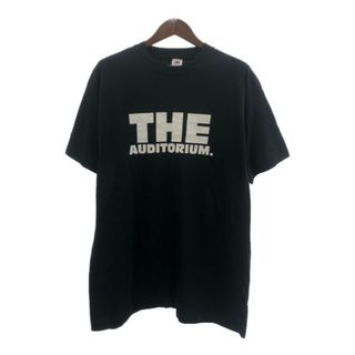 80年代 USA製 FRUIT OF THE LOOM フルーツオブザルーム THE AUDITORIUM. 半袖Ｔシャツ ブラック (メンズ XL) 中古 古着 Q6169(Tシャツ/カットソー(半袖/袖なし))