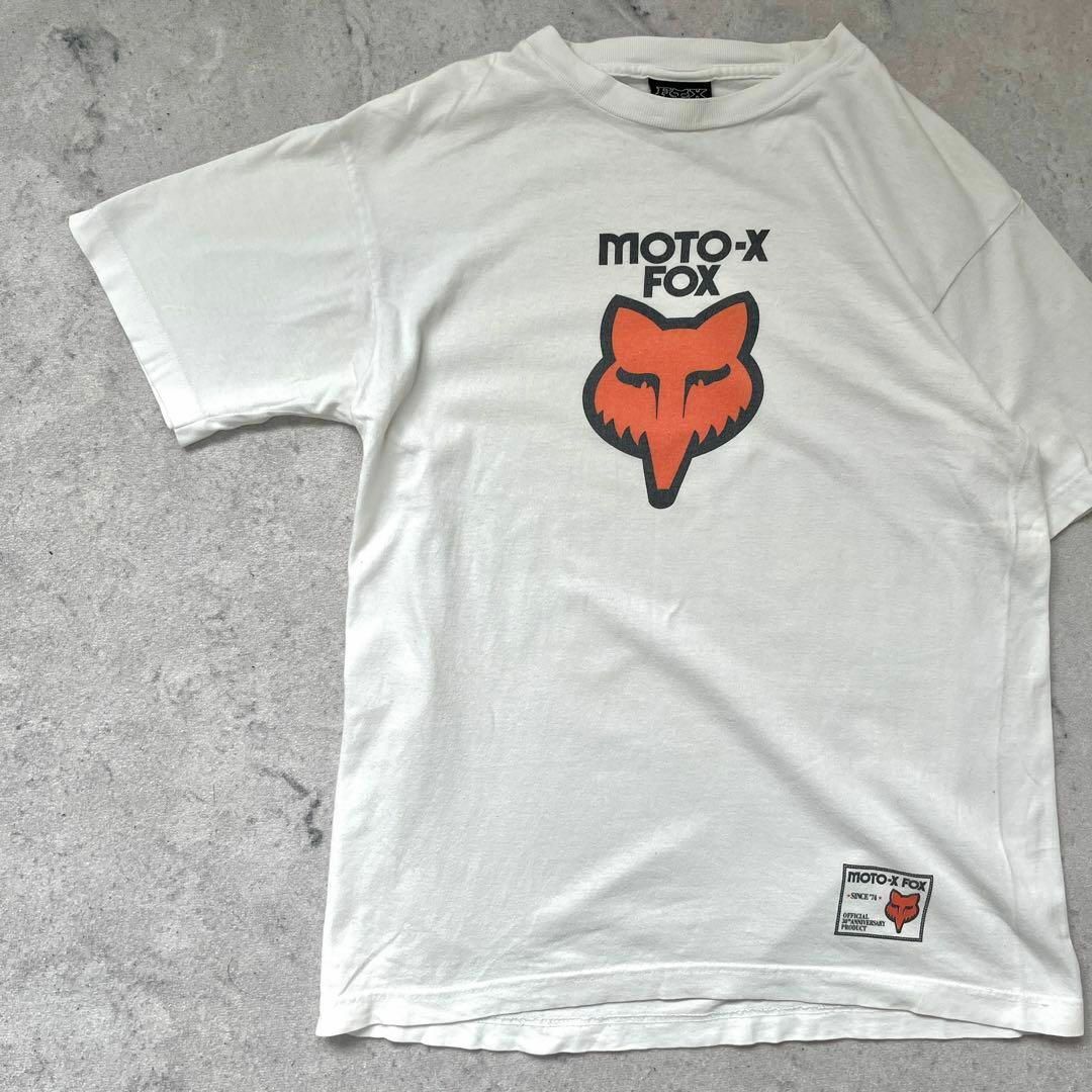 【00s フォックスレーシング】メキシコ製 ロゴプリント Tシャツ 白 fox メンズのトップス(Tシャツ/カットソー(半袖/袖なし))の商品写真