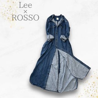 アーバンリサーチロッソ　Lee 別注 デニム　ロングワンピース バンドカラー