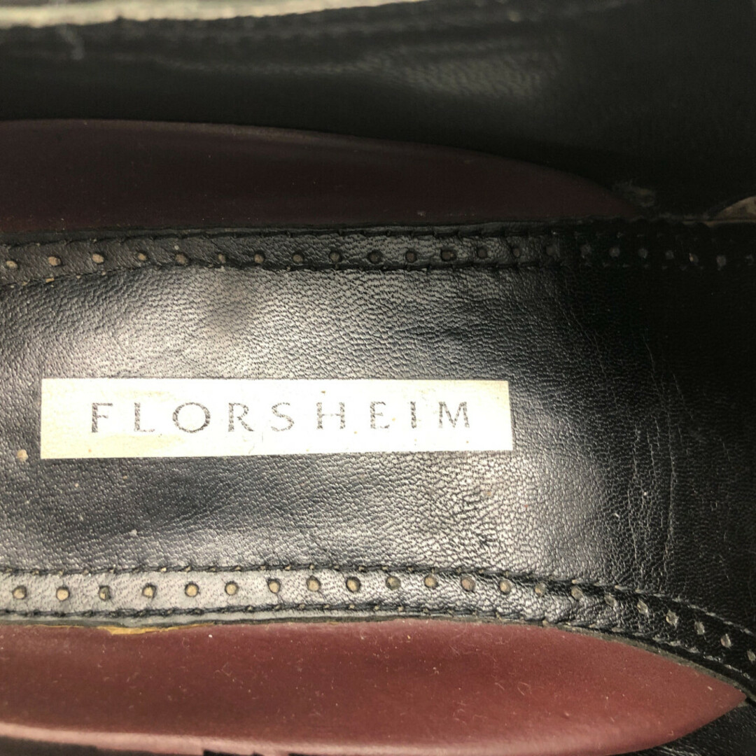 FLORSHEIM フローシャイム プレーントゥ レザーシューズ 外羽根式 ブラック (メンズ 9 D) 中古 古着 KA0714 メンズの靴/シューズ(ドレス/ビジネス)の商品写真