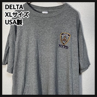 デルタ(DELTA)の【デルタ】USA製半袖Tシャツ　NYPD　ニューヨーク警察　ワッペン　グレー29(Tシャツ/カットソー(半袖/袖なし))