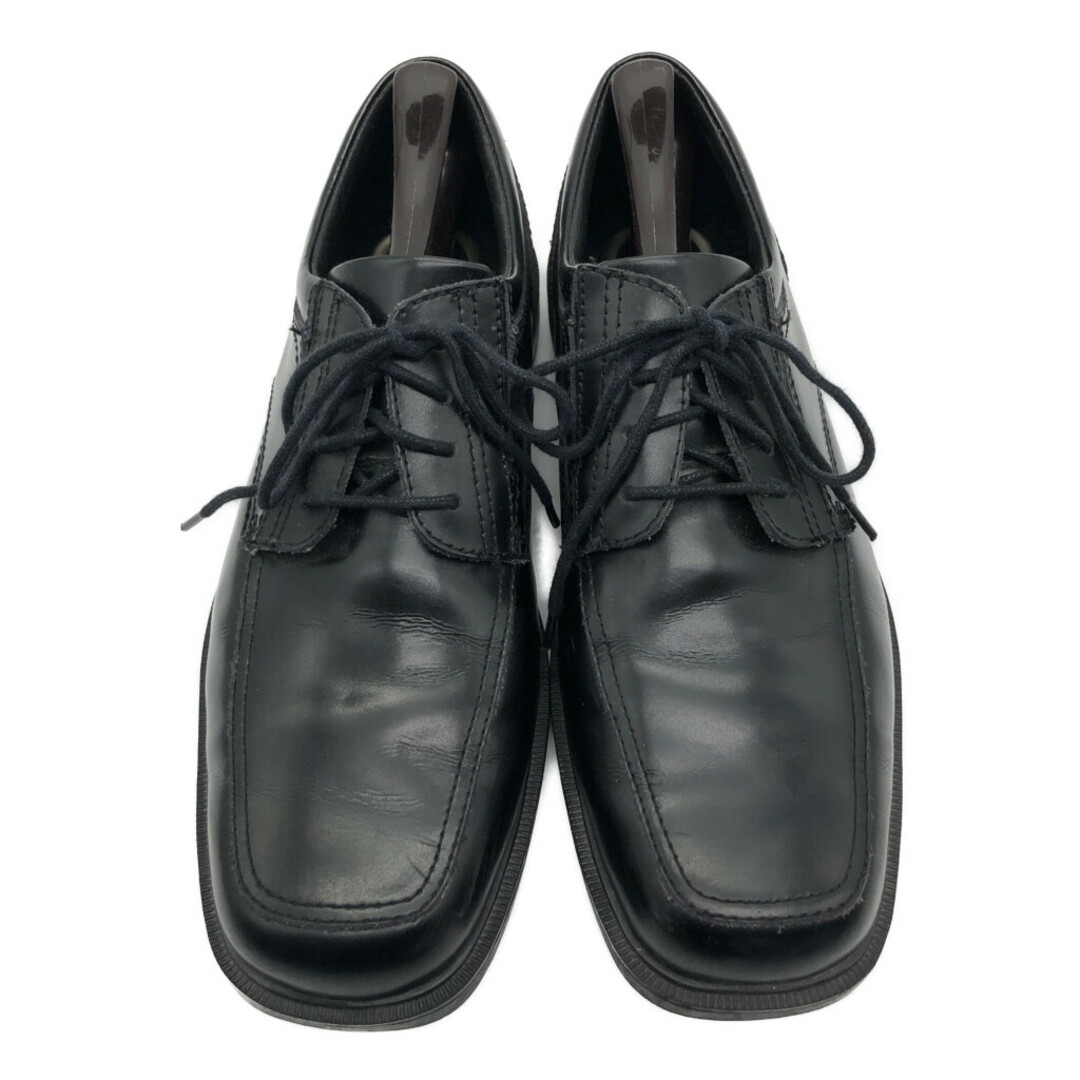 DOCKERS ドッカーズ Slip RESISTANT スクエアトゥ レザーシューズ ブラック (メンズ 9 M) 中古 古着 KA0718 メンズの靴/シューズ(ドレス/ビジネス)の商品写真