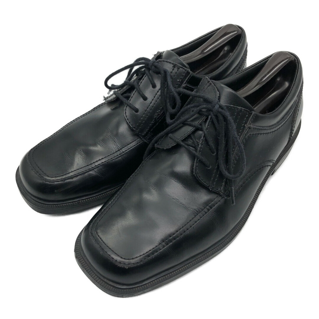 DOCKERS ドッカーズ Slip RESISTANT スクエアトゥ レザーシューズ ブラック (メンズ 9 M) 中古 古着 KA0718 メンズの靴/シューズ(ドレス/ビジネス)の商品写真