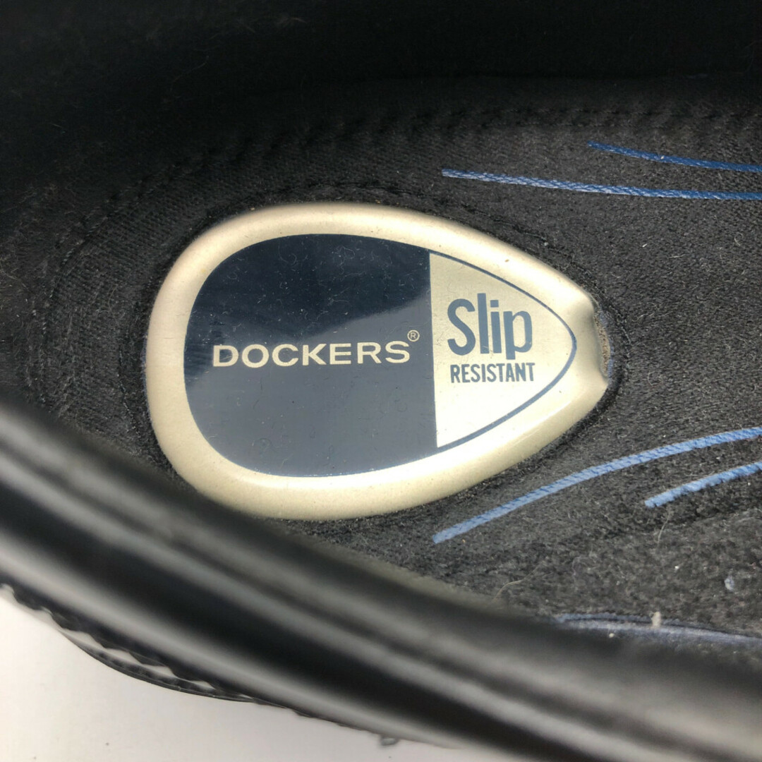 DOCKERS ドッカーズ Slip RESISTANT スクエアトゥ レザーシューズ ブラック (メンズ 9 M) 中古 古着 KA0718 メンズの靴/シューズ(ドレス/ビジネス)の商品写真