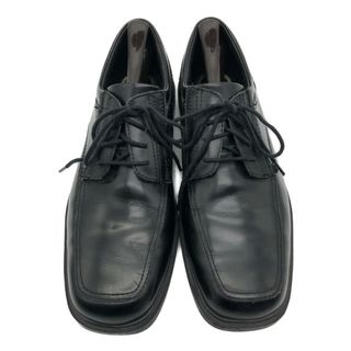 DOCKERS ドッカーズ Slip RESISTANT スクエアトゥ レザーシューズ ブラック (メンズ 9 M) 中古 古着 KA0718(ドレス/ビジネス)