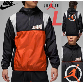 Jordan Brand（NIKE） - 新品タグ付　ナイキ ナイロンジャケット ブラック オレンジ ジョーダン L