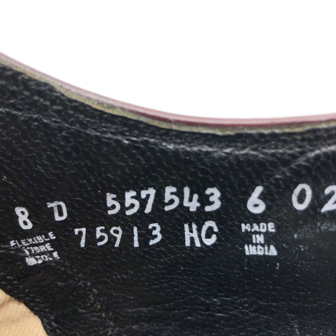 80年代 FLORSHEIM フローシャイム ウィングチップ レザーシューズ ワインレッド (メンズ 8 D) 中古 古着 KA0732 メンズの靴/シューズ(ドレス/ビジネス)の商品写真